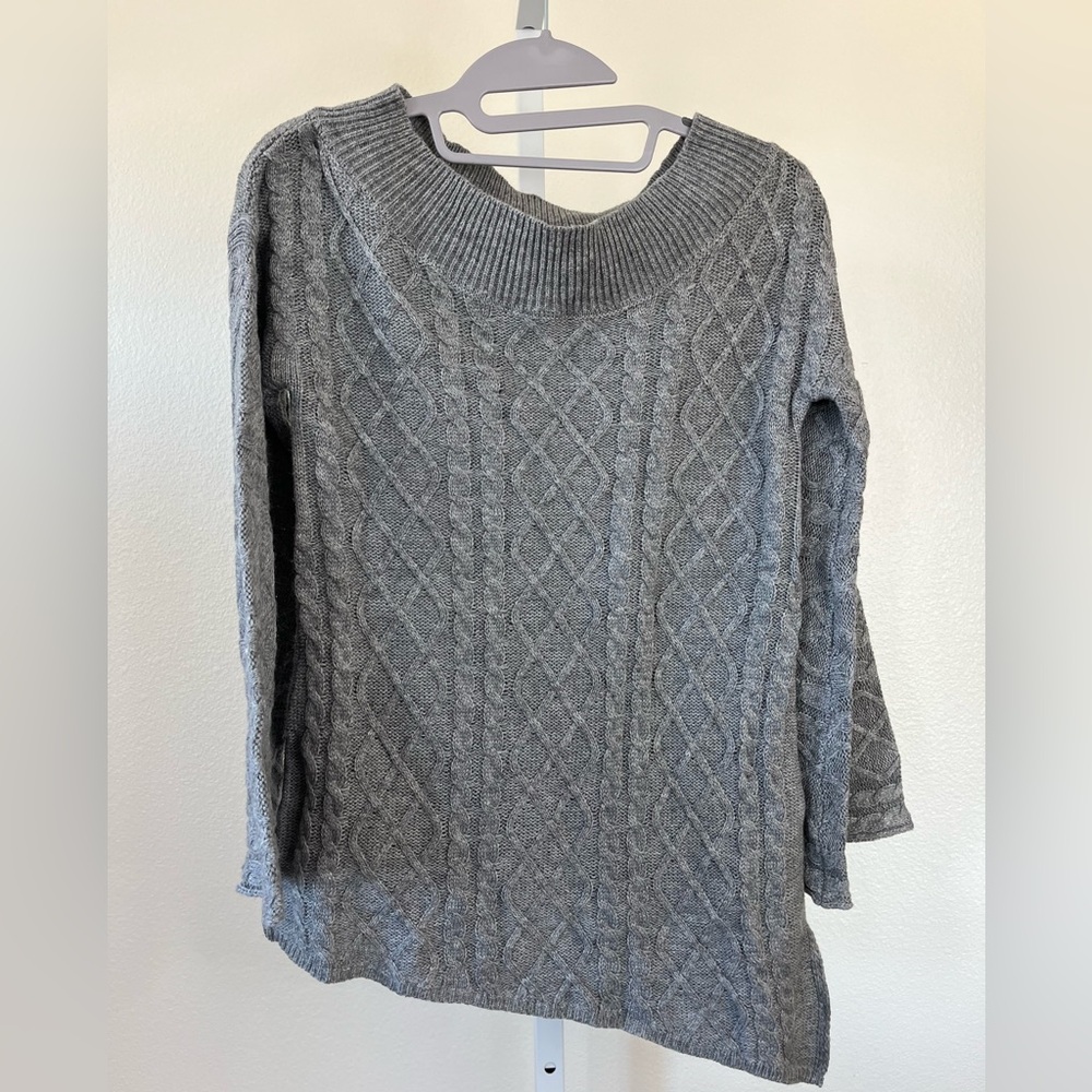 VENUS Heather Gray Cowl Neck Sweater